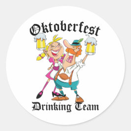 Oktoberfest Drink Team Runder Aufkleber