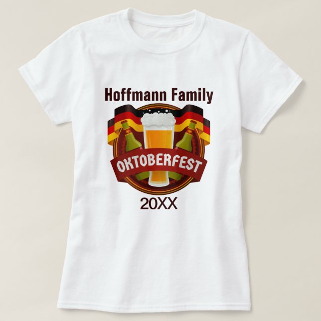 Oktoberfest-Familienfeier T-Shirt (Design vorne)