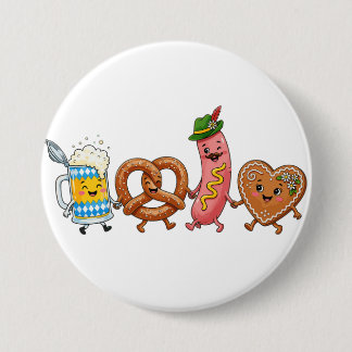 Oktoberfest-Gans Lederhosen Bavar-Feiertag Button