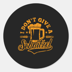 Oktoberfest Ich Gebe Ein Schnitzel Bier Männer Fra Runder Aufkleber