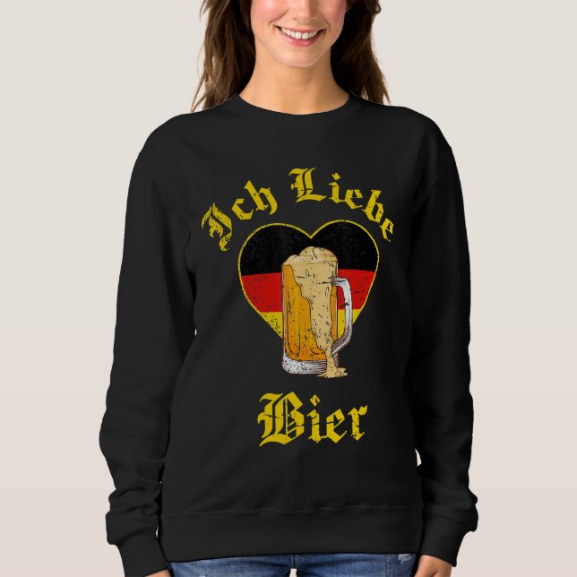 Oktoberfest Ich Liebe Beer Deutsches Bayerisches F Sweatshirt (Vorderseite)
