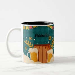 Oktoberfest-Kaffeepugel Zweifarbige Tasse