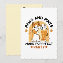 Oktoberfest Katzenpfeifen und Party Feiertagskarte