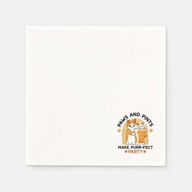 Oktoberfest Katzenpfeifen und Party Serviette (Vorderseite)