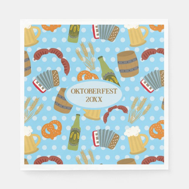 Oktoberfest Küche Serviette (Vorderseite)