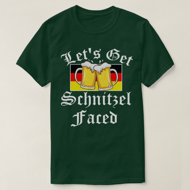 Oktoberfest - Lasst uns Schnitzel vor der lustigen T-Shirt (Design vorne)