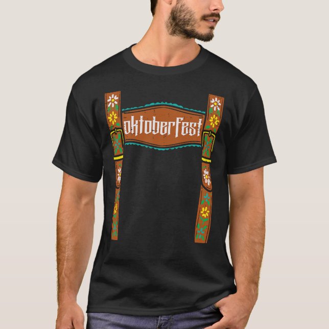 Oktoberfest Lederhosen Kostüme Niedlich Bayern T-Shirt (Vorderseite)