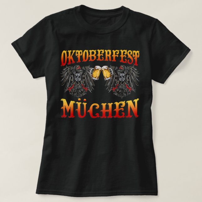 Oktoberfest München Deutschland Flag Deutscher Bie T-Shirt (Design vorne)