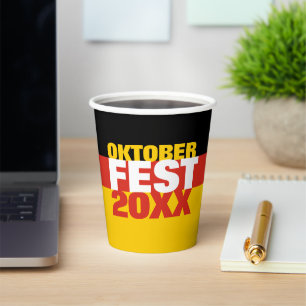 Oktoberfest Oktoberfest - Deutsche Flagge Pappbecher