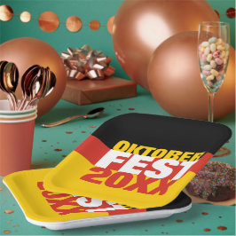 Oktoberfest Oktoberfest - Deutsche Flagge Pappteller