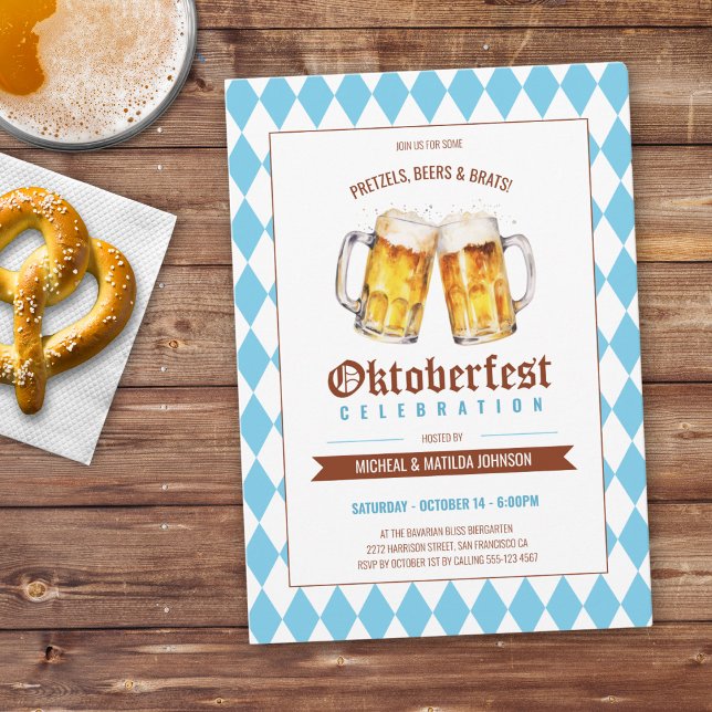 Oktoberfest-Party Einladung (Oktoberfest Beer Party Invitation)
