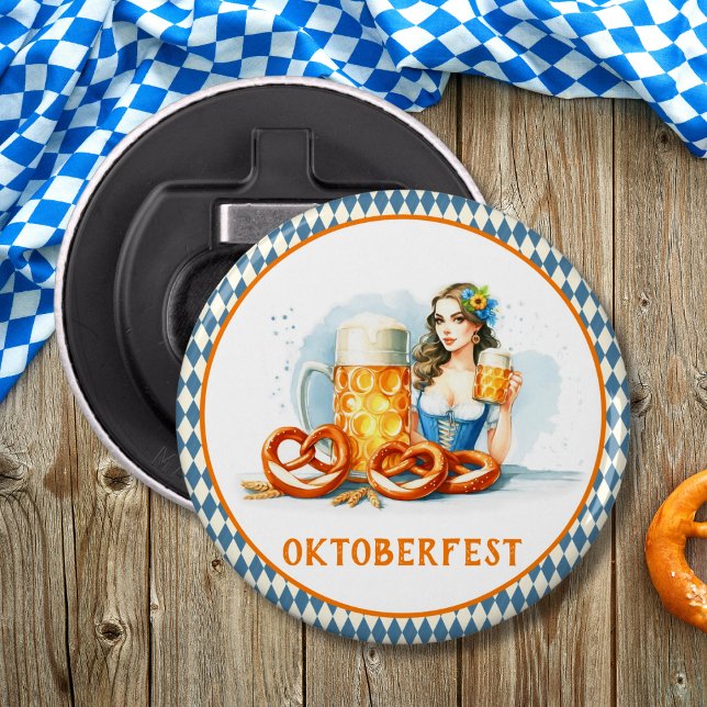 Oktoberfest Party mit Bier und Salzbrezeln ai Flaschenöffner (Von Creator hochgeladen)