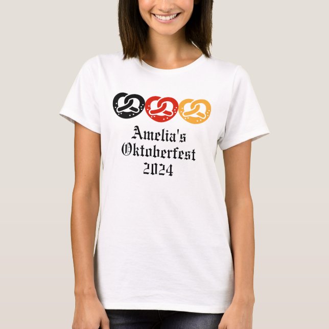 Oktoberfest Personalisierte Geschenke T-Shirt (Vorderseite)