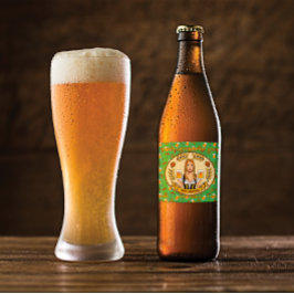 Oktoberfest-Prätzel für die Wurst anpassen Bierflaschenetikett