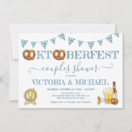 Oktoberfest Pretzel Paare Dusche Einladung