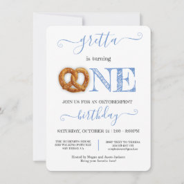 Oktoberfest Pretzel verwandelt eine Geburtstagspar Einladung