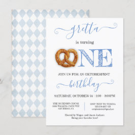 Oktoberfest Pretzel verwandelt eine Geburtstagspar Einladung