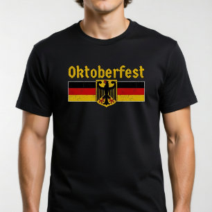 Oktoberfest Retro Deutschlandflagge  T-Shirt