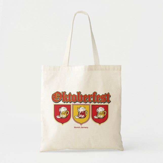 Oktoberfest-Schild — Bier Tragetasche (Vorne)