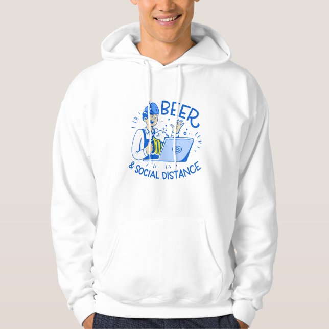 Oktoberfest soziale Distanz Coronavirus Hoodie (Vorderseite)