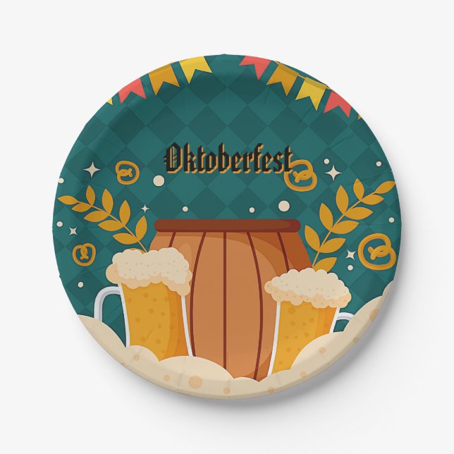 Oktoberfest-Teller Pappteller (Vorderseite)