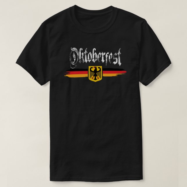 Oktoberfest Wappen Deutsche Flagge für Männer T-Shirt (Design vorne)