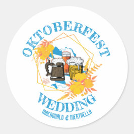 OKTOBERFEST Wedding Runder Aufkleber