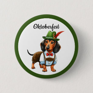 Oktoberfest Wiener Hund Button