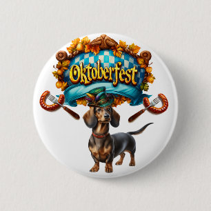 Oktoberfest Wiener Hund  Button