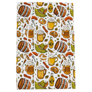 Oktoberfestbiere und Würstchen Mittlere Geschenktüte