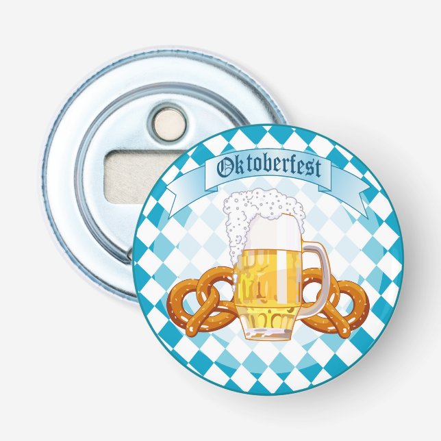 Oktoberfestfeier Runde Design Flaschenöffner (Vorderseite)