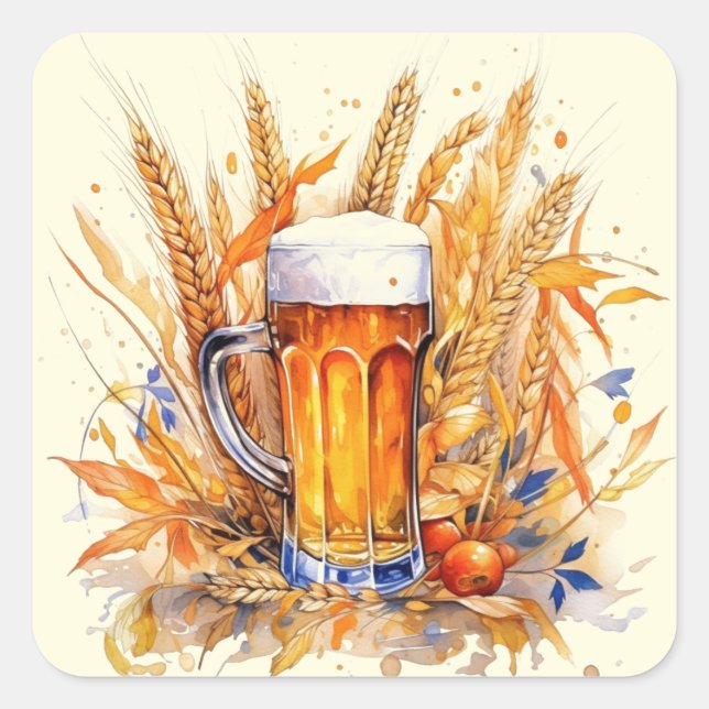 Oktoberfestkleber Quadratischer Aufkleber (Vorderseite)