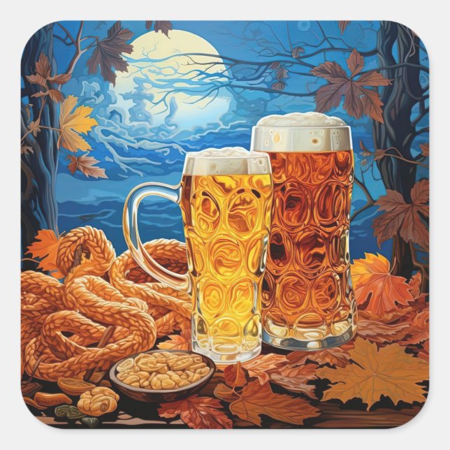 Oktoberfestkleber Quadratischer Aufkleber (Vorderseite)