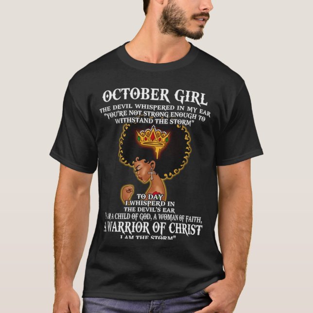Oktobermädchen Der Teufel flüstert mir ins Ohr. T-Shirt (Vorderseite)