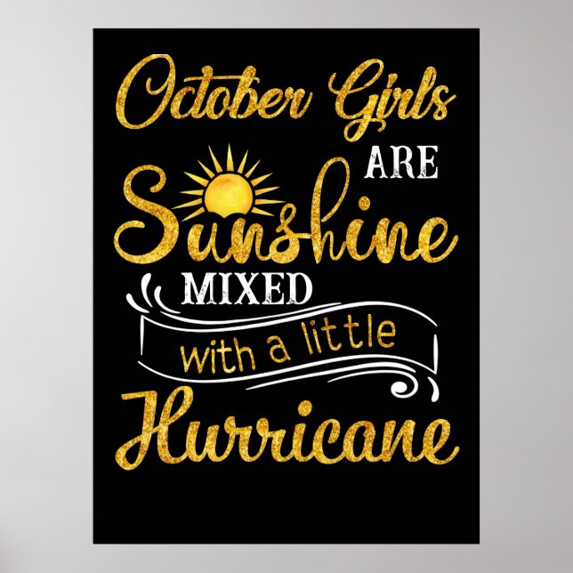 Oktobermädchen sind Sunshine Mixed Little Hurrican Poster (Vorne)