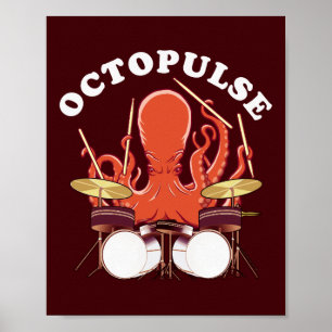Oktopulose   Octopus Drummer Poster