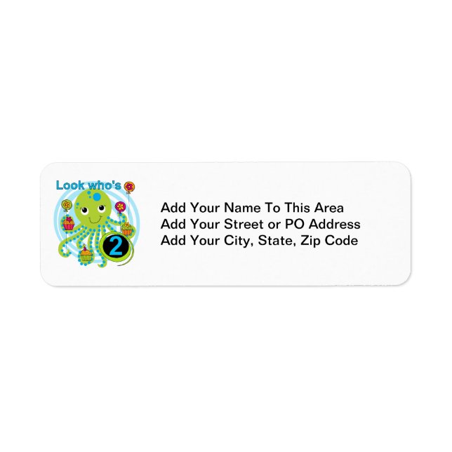 Oktopus 2. Geburtstag T Shirts und Geschenke (Vorne)