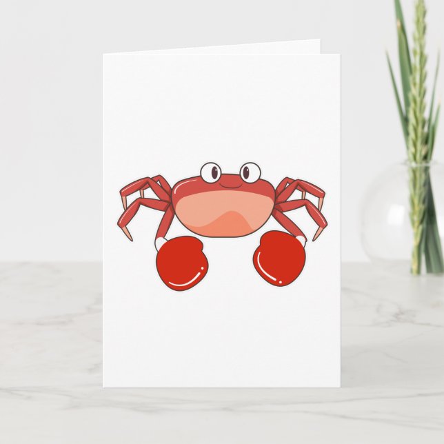 Oktopus als Boxer mit Boxhandschuhen Karte (Vorderseite)
