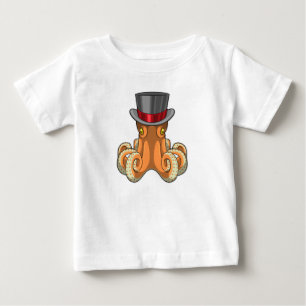 Oktopus als Gentleman mit Zylinder Baby T-shirt
