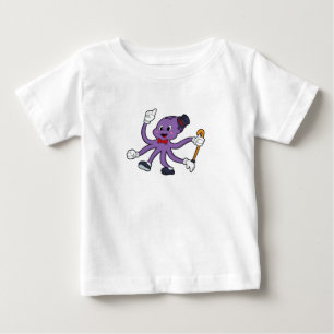Oktopus als Magier mit Hut Baby T-shirt