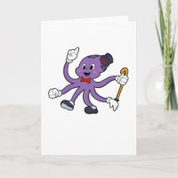 Oktopus als Magier mit Hut
