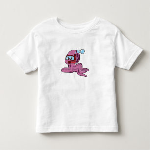 Oktopus als Taucher mit Schnorchel Kleinkind T-shirt
