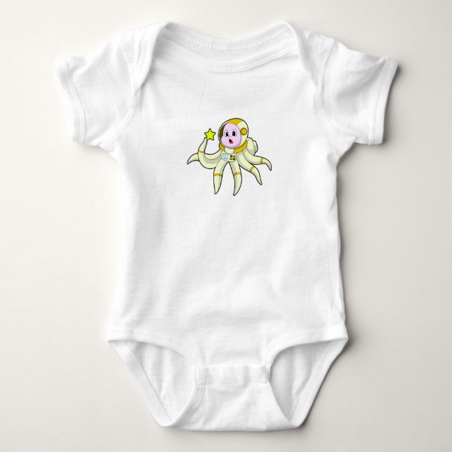 Oktopus als Taucher mit Star Baby Strampler (Vorderseite)