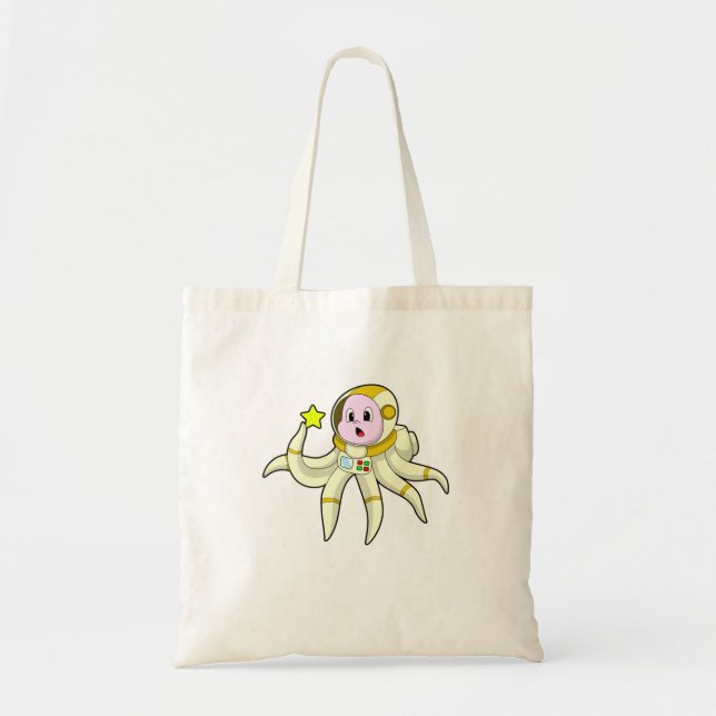 Oktopus als Taucher mit Star Tragetasche (Vorne)