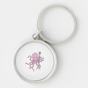 Oktopus als Zauberer mit Trident Schlüsselanhänger