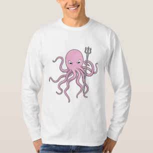 Oktopus als Zauberer mit Trident T-Shirt