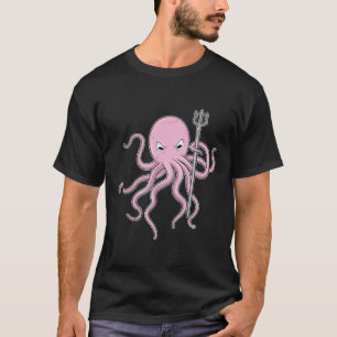 Oktopus als Zauberer mit Trident T-Shirt
