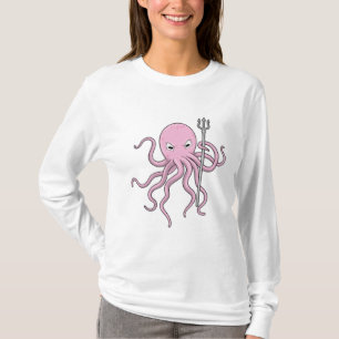 Oktopus als Zauberer mit Trident T-Shirt