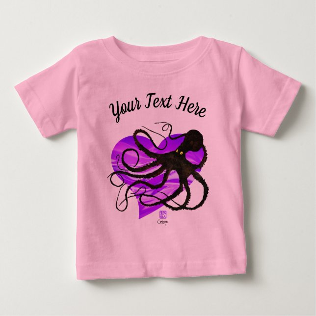 Oktopus auf Lavendel - Tutu Bodysuit Baby T-shirt (Vorderseite)