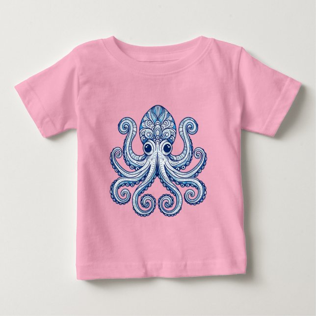 Oktopus Baby T-shirt (Vorderseite)